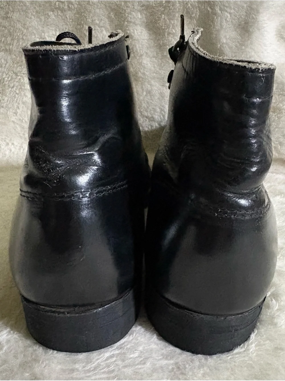 Vintage Carolina Brand Chukka 1000 Mile Style Black Leather Boots 10.5 USA Made
